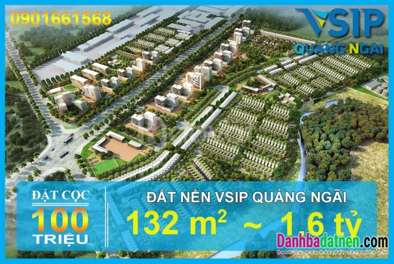 Đất nền Khu Đô thị VSIP Quảng Ngãi tại Tịnh Phong | Giá chỉ 1.5 tỷ
